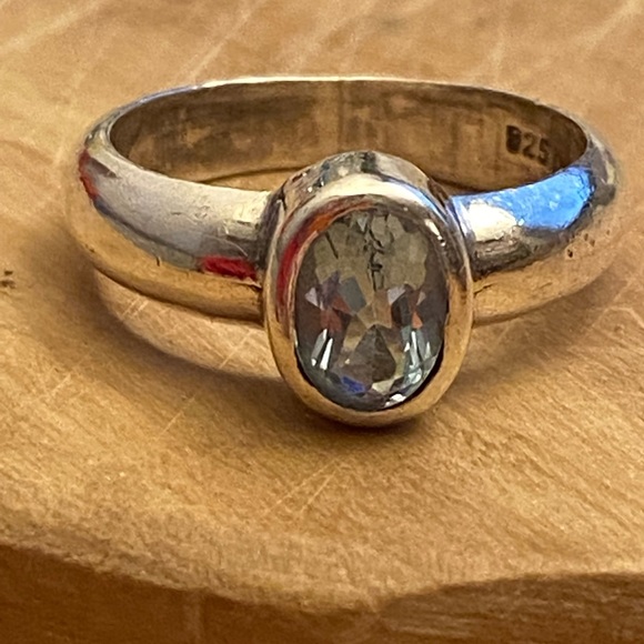 Stunning handmade topaz 925 sterling silver ring - Picture 5 of 8